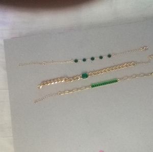 3 piece Women's Gold Plated Bracelet Set